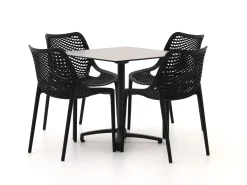 Forza Ripi/Canzo 80cm dining tuinset 5-delig stapelbaar inklapbaar