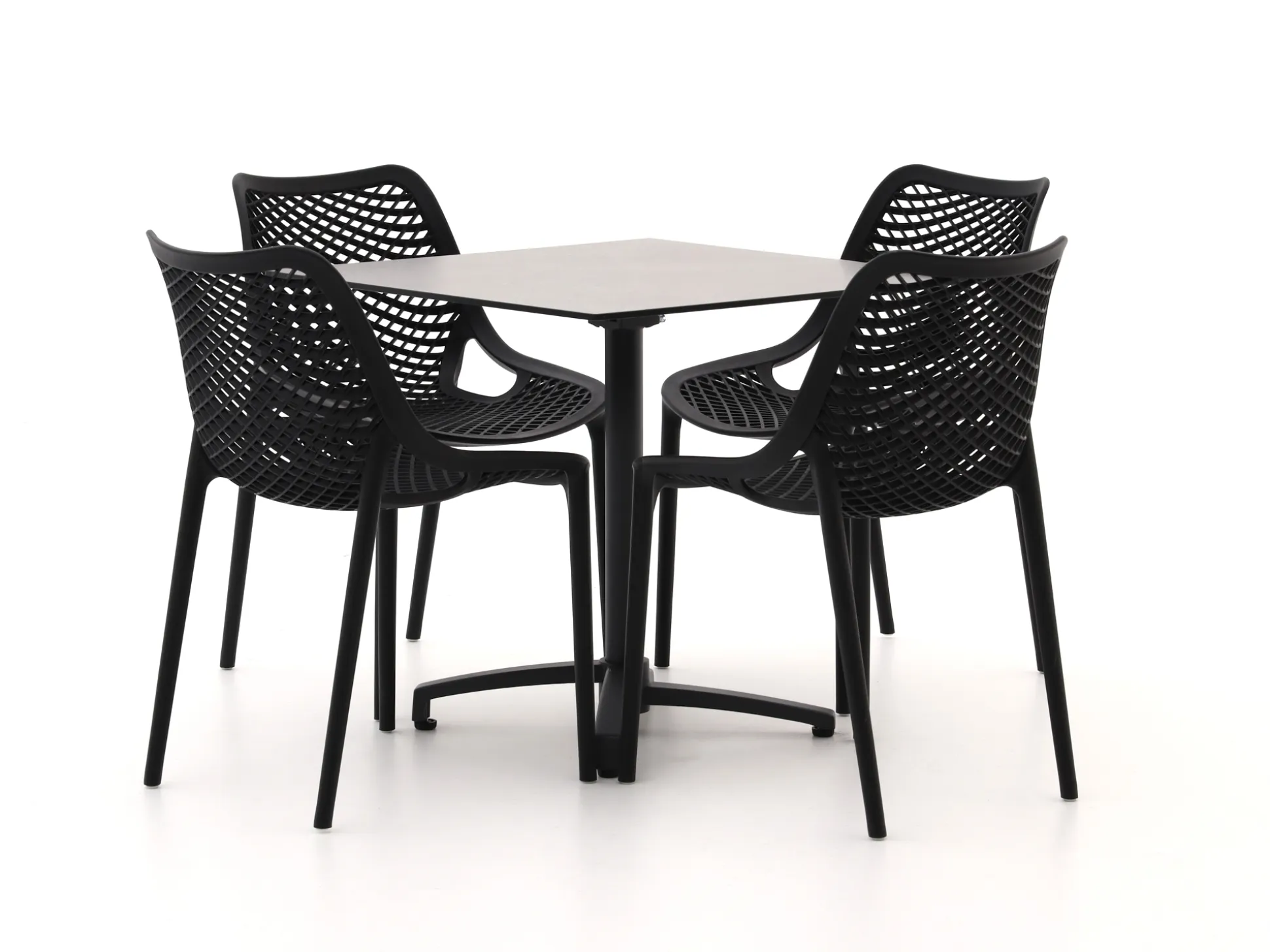 Forza Ripi/Canzo 80cm dining tuinset 5-delig stapelbaar inklapbaar