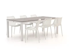 Forza Ripi/Fidenza 220cm dining tuinset 7-delig stapelbaar