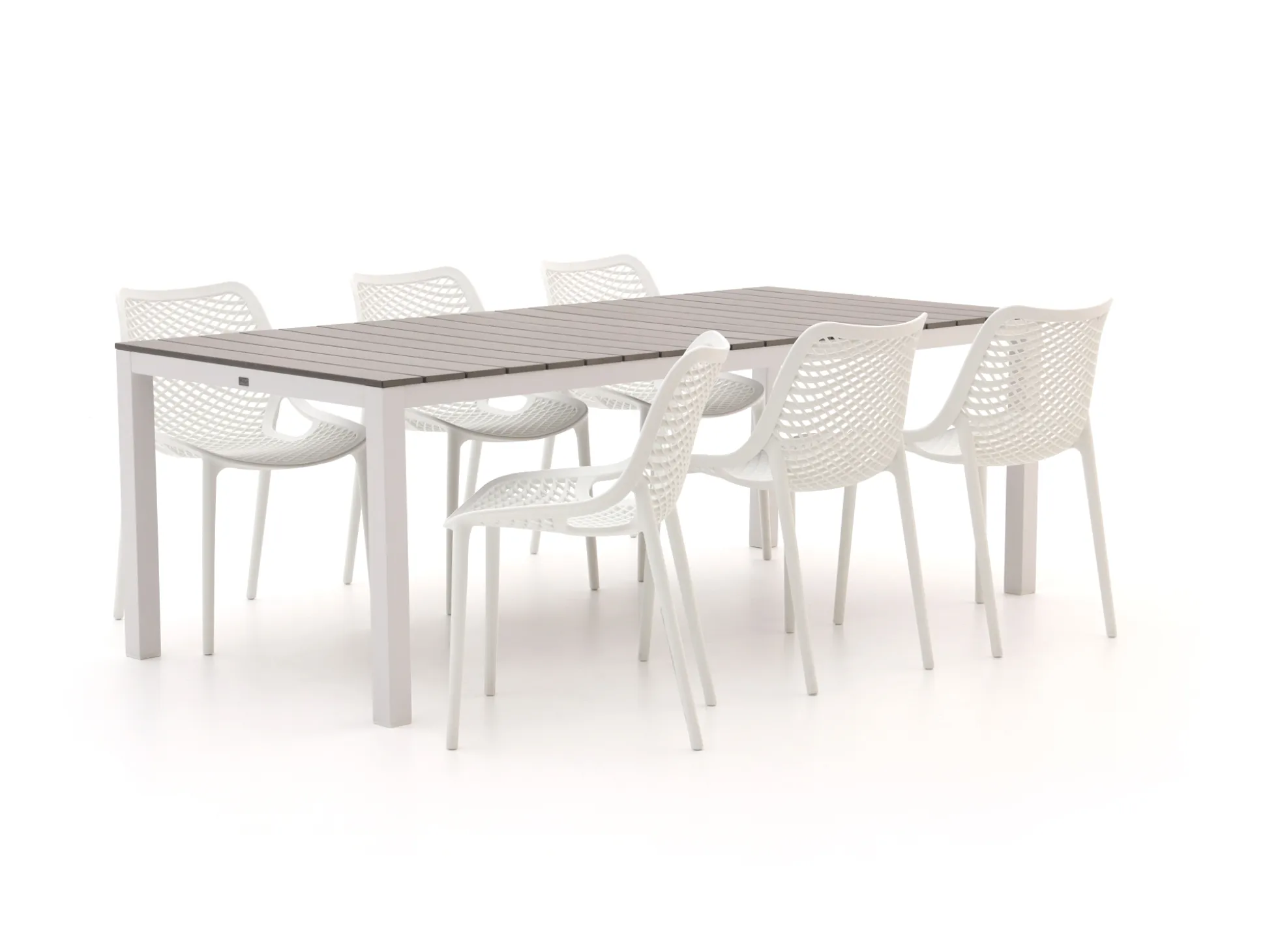 Forza Ripi/Fidenza 220cm dining tuinset 7-delig stapelbaar