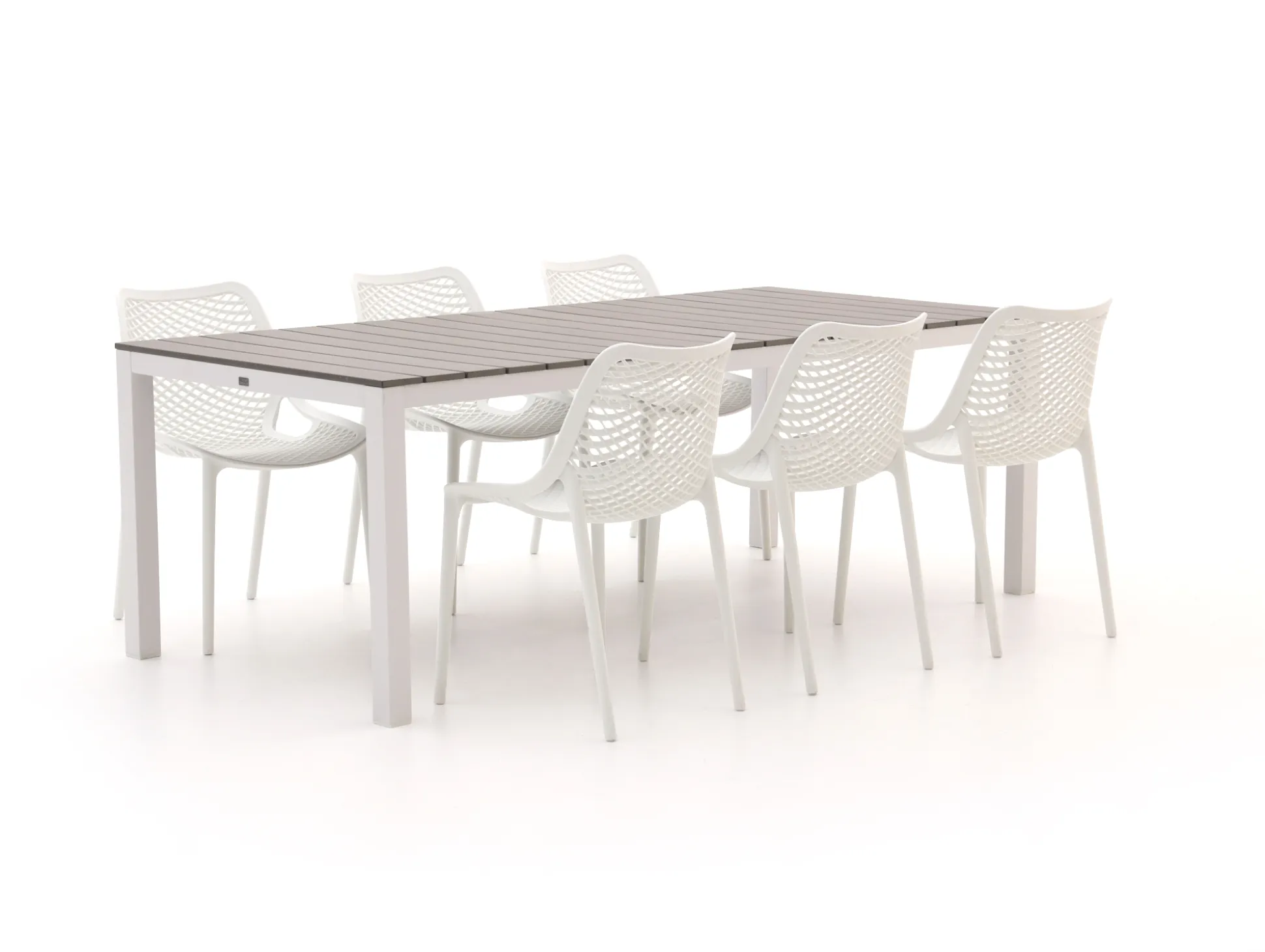 Forza Ripi/Fidenza 220cm dining tuinset 7-delig stapelbaar