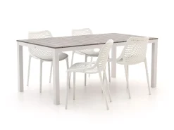 Forza Ripi/Fidenza 183cm dining tuinset 5-delig stapelbaar