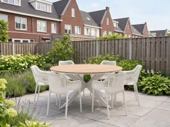 Forza Ripi/Fidenza ø149cm dining tuinset 7-delig stapelbaar