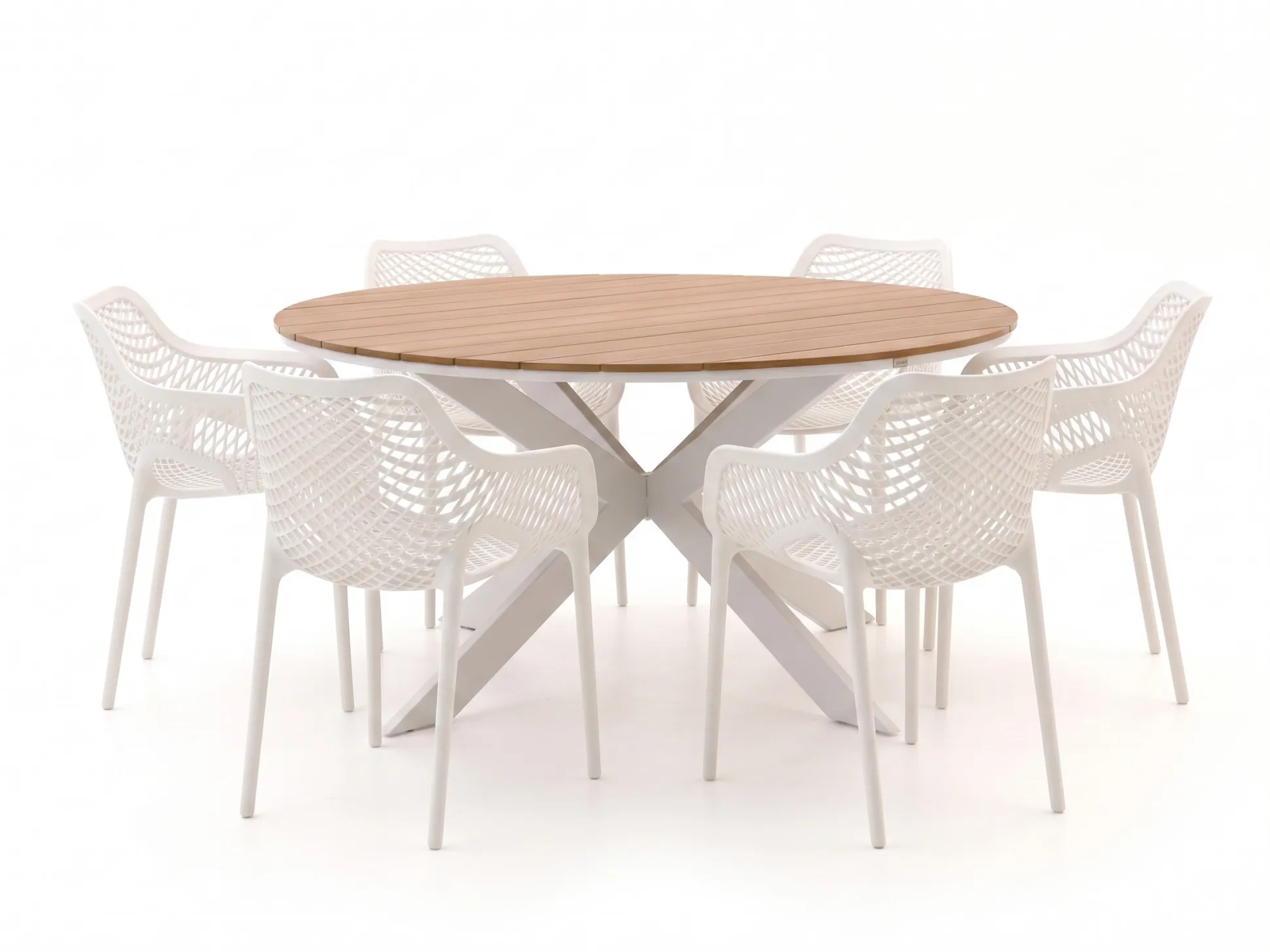 Forza Ripi/Fidenza ø149cm dining tuinset 7-delig stapelbaar