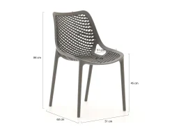Forza Ripi/Sestino 90cm dining tuinset 5-delig stapelbaar
