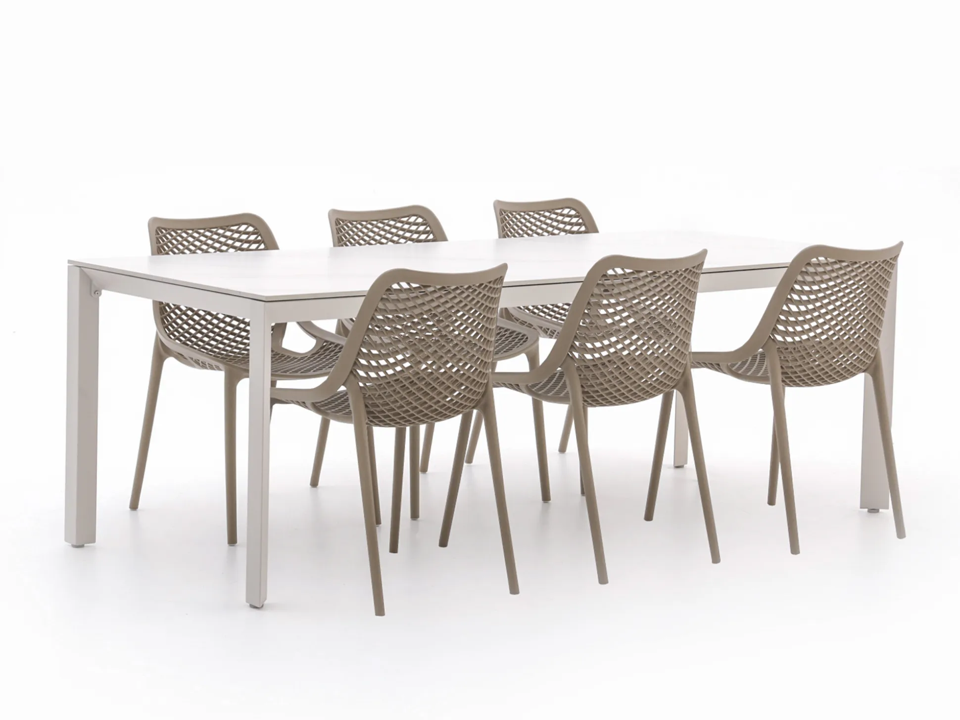 Forza Ripi/Sestino 220cm dining tuinset 7-delig stapelbaar