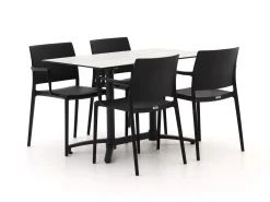Forza Sile/Canzo 120cm dining tuinset 5-delig stapelbaar inklapbaar
