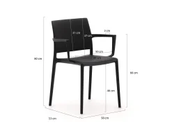 Forza Sile dining tuinstoel stapelbaar