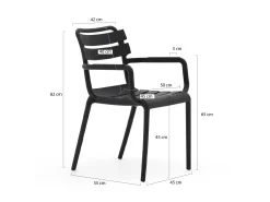 Forza Vico dining tuinstoel stapelbaar