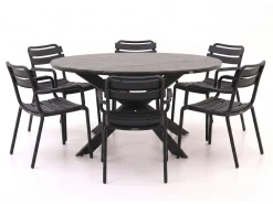 Forza Vico/Fidenza ø149cm dining tuinset 7-delig stapelbaar
