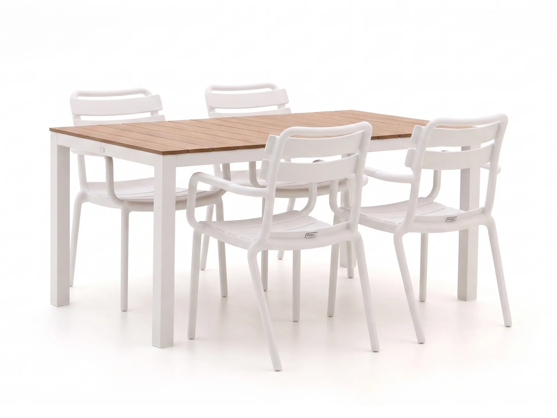 Forza Vico/Fidenza 160cm dining tuinset 5-delig stapelbaar