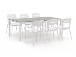 Forza Vico/Fidenza 220cm dining tuinset 7-delig stapelbaar