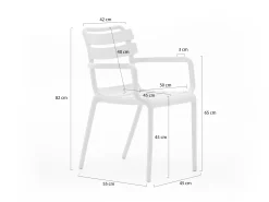 Forza Vico/Fidenza ø149cm dining tuinset 7-delig stapelbaar