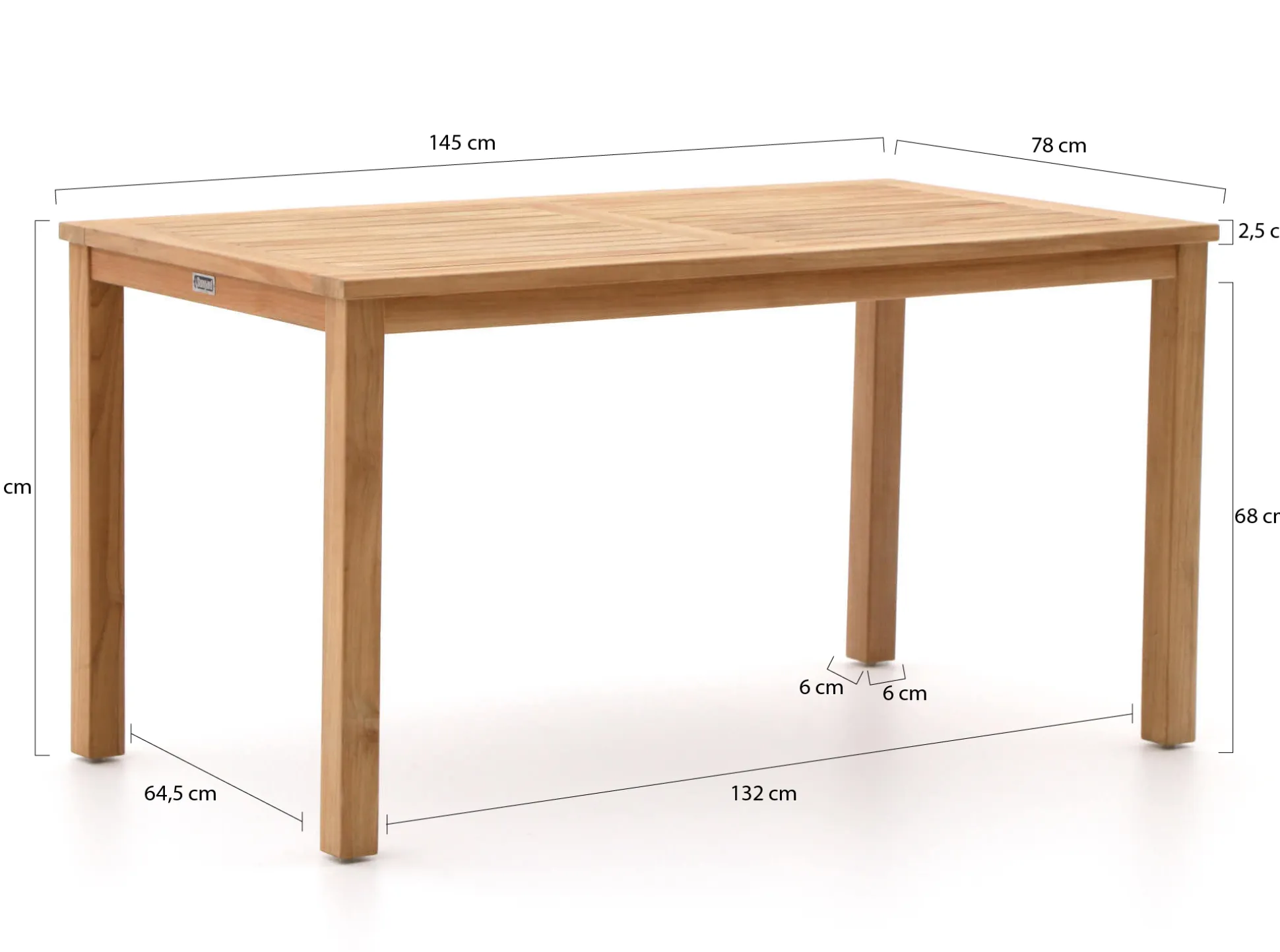 Forza Vico/Liverpool 145cm dining tuinset 5-delig stapelbaar
