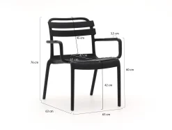 Forza Vico lounge tuinstoel stapelbaar