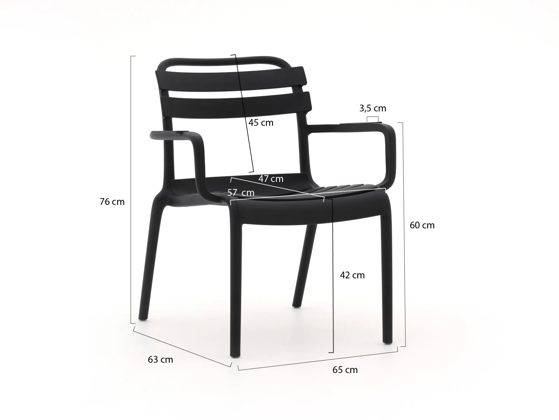 Forza Vico lounge tuinstoel stapelbaar