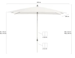 Glatz Alu-Smart parasol 240x240cm