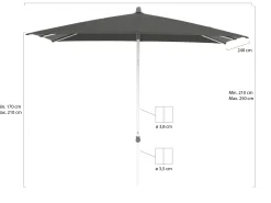 Glatz Alu-Smart parasol 240x240cm
