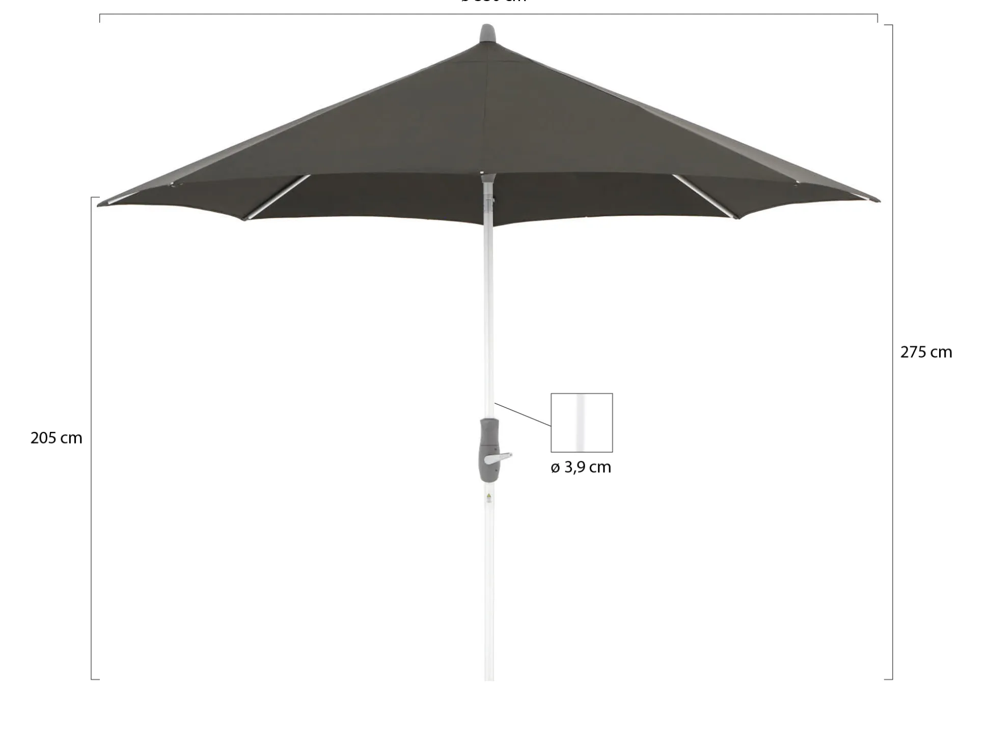 Glatz Alu-Twist parasol ø 330cm