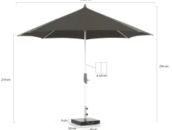 Glatz Alu-Twist parasol ø 330cm