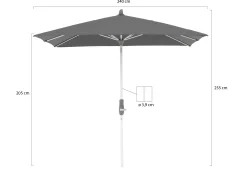Glatz Alu-Twist parasol 240x240cm