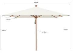 Glatz Piazza parasol 250x250cm