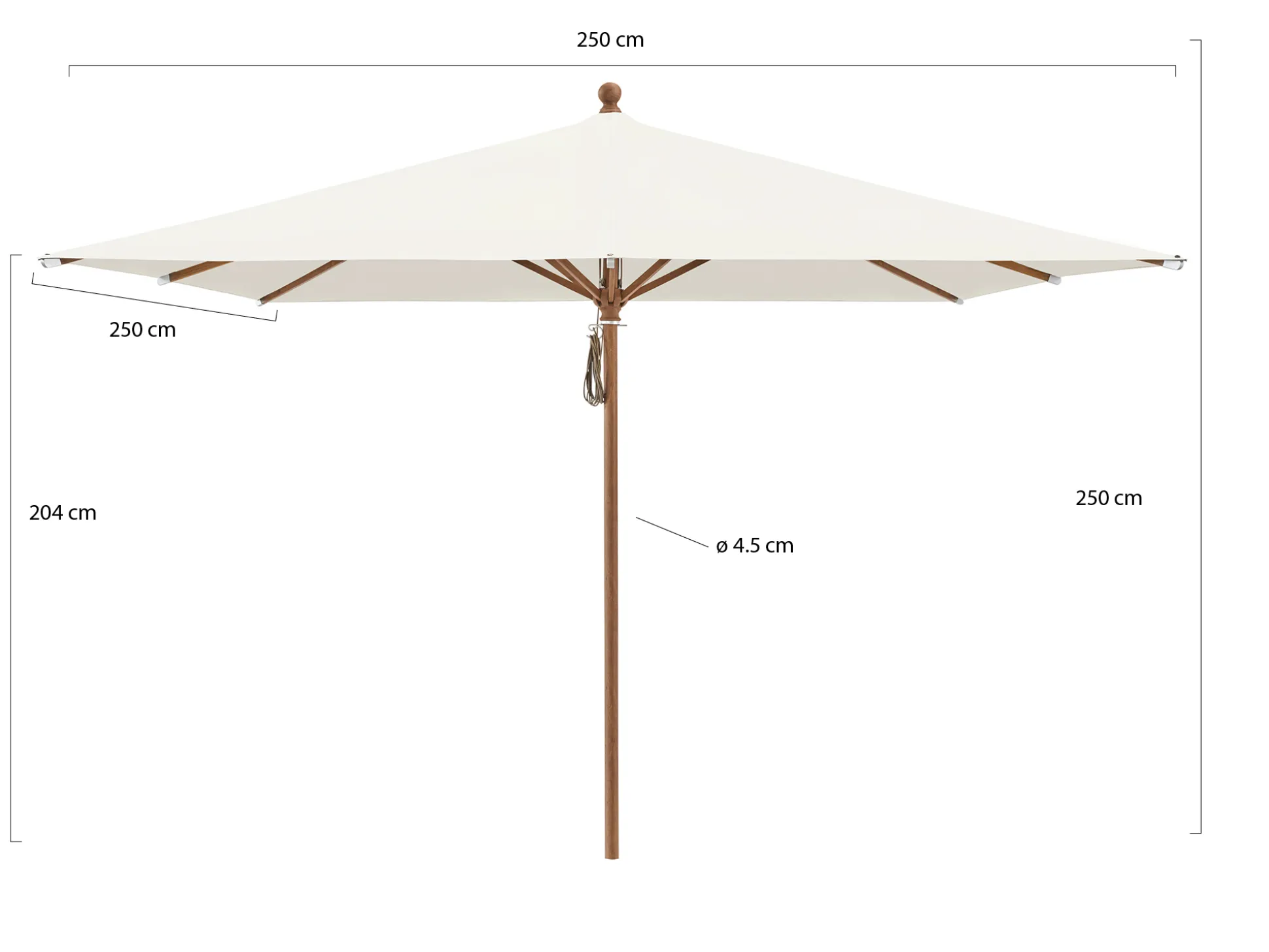 Glatz Piazza parasol 250x250cm