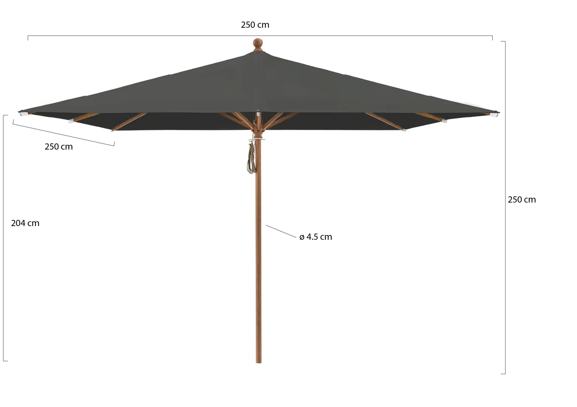 Glatz Piazza parasol 250x250cm