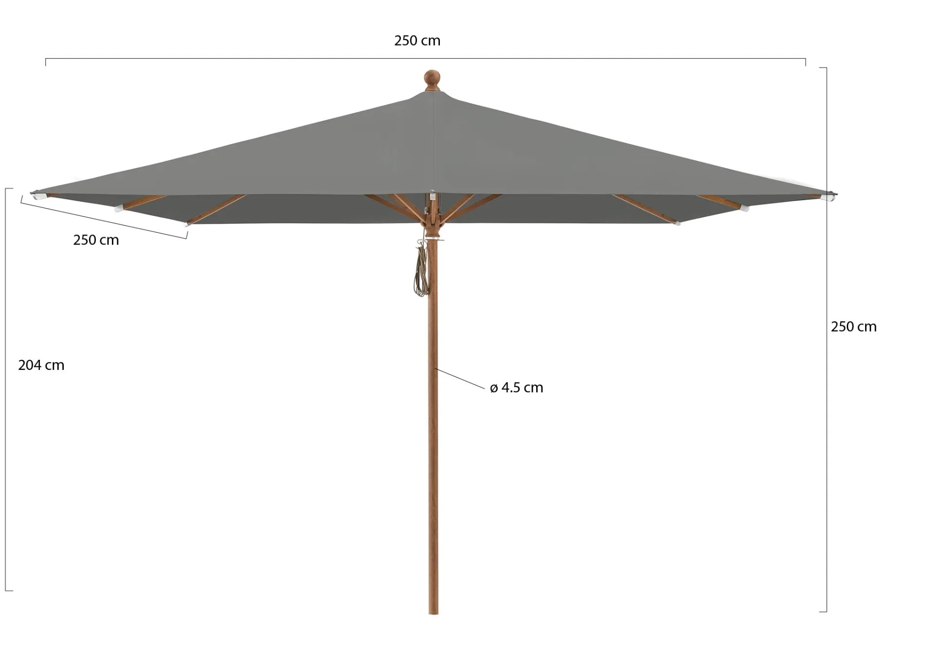 Glatz Piazza parasol 250x250cm