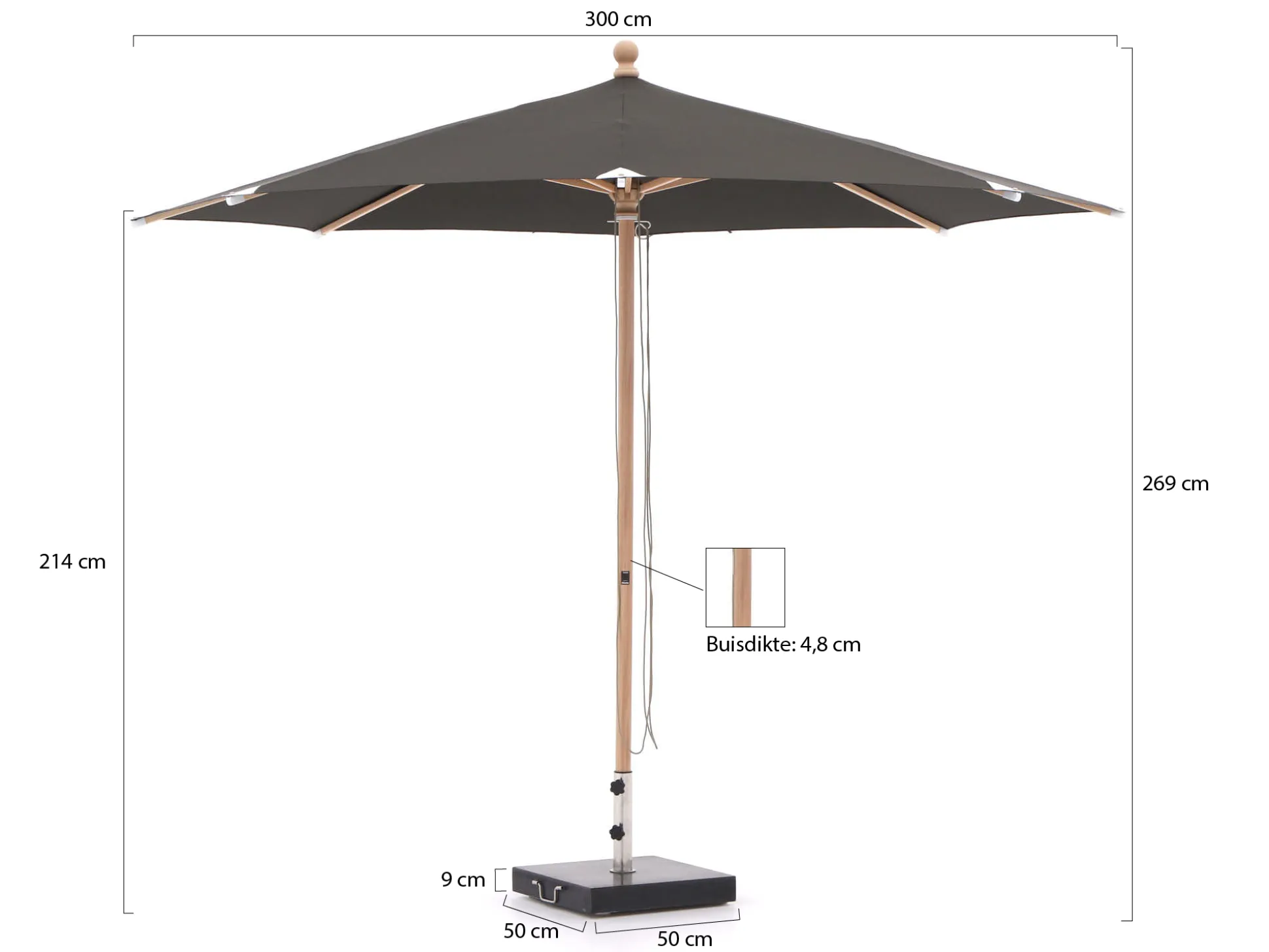 Glatz Piazzino parasol ø 300cm