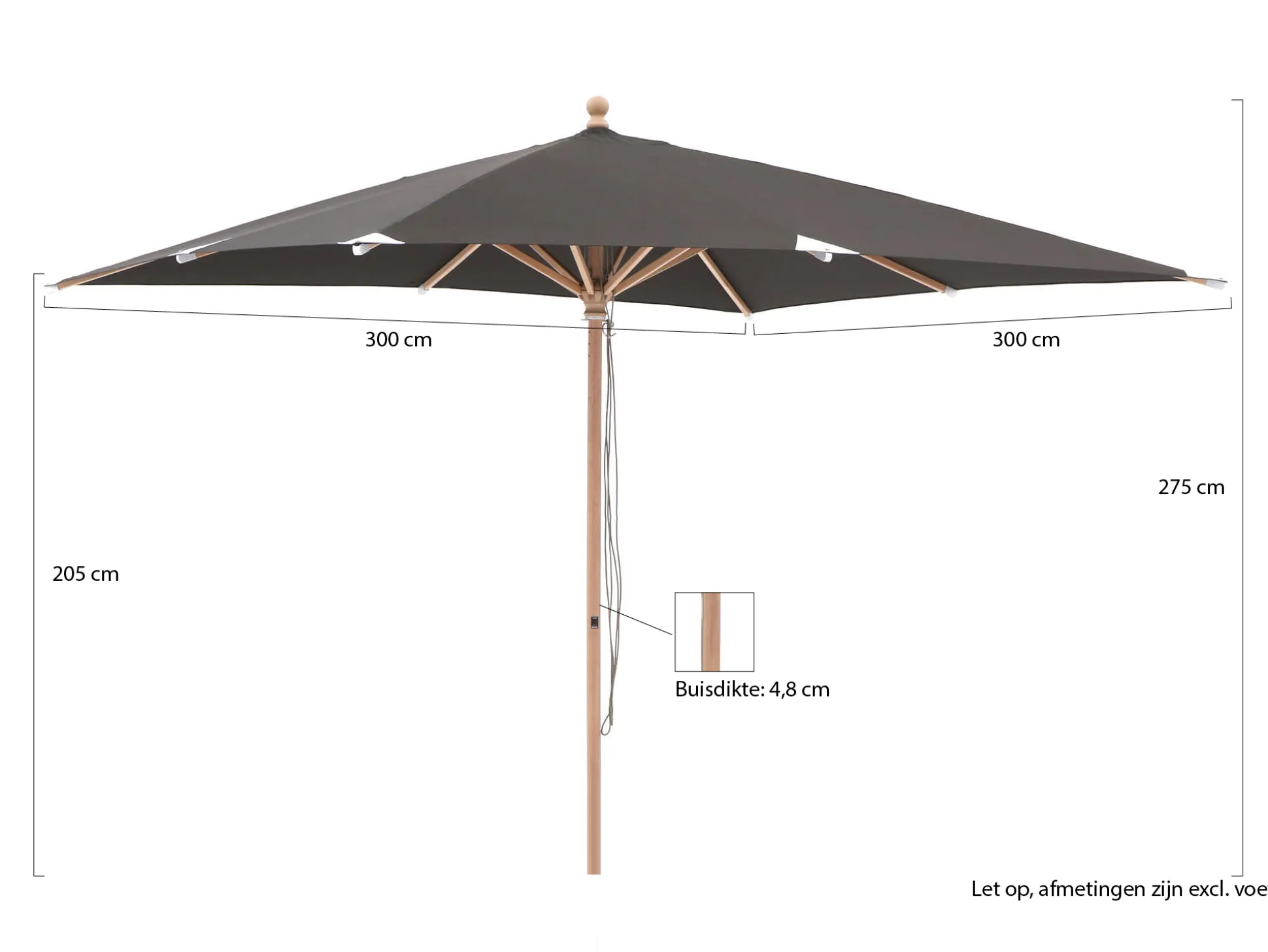 Glatz Piazzino parasol 300x300cm