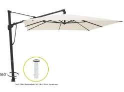 Glatz Sombrano S+ Easy zweefparasol 400x300cm
