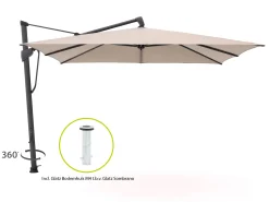 Glatz Sombrano S+ Easy zweefparasol 350x350cm