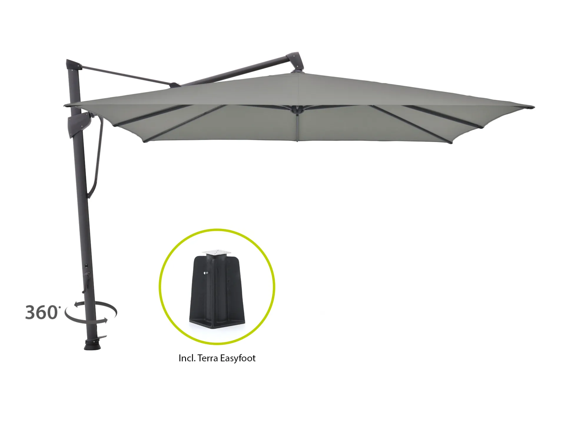 Glatz Sombrano S+ Easy zweefparasol 300x300cm