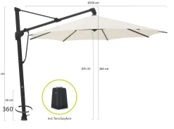Glatz Sombrano S+ Easy zweefparasol ø 350cm
