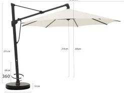Glatz Sombrano S+ Easy zweefparasol ø 400cm