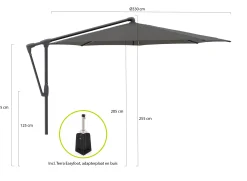 Glatz Sunwing Casa zweefparasol ø 330cm