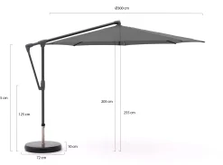 Glatz Sunwing Casa zweefparasol ø 300cm