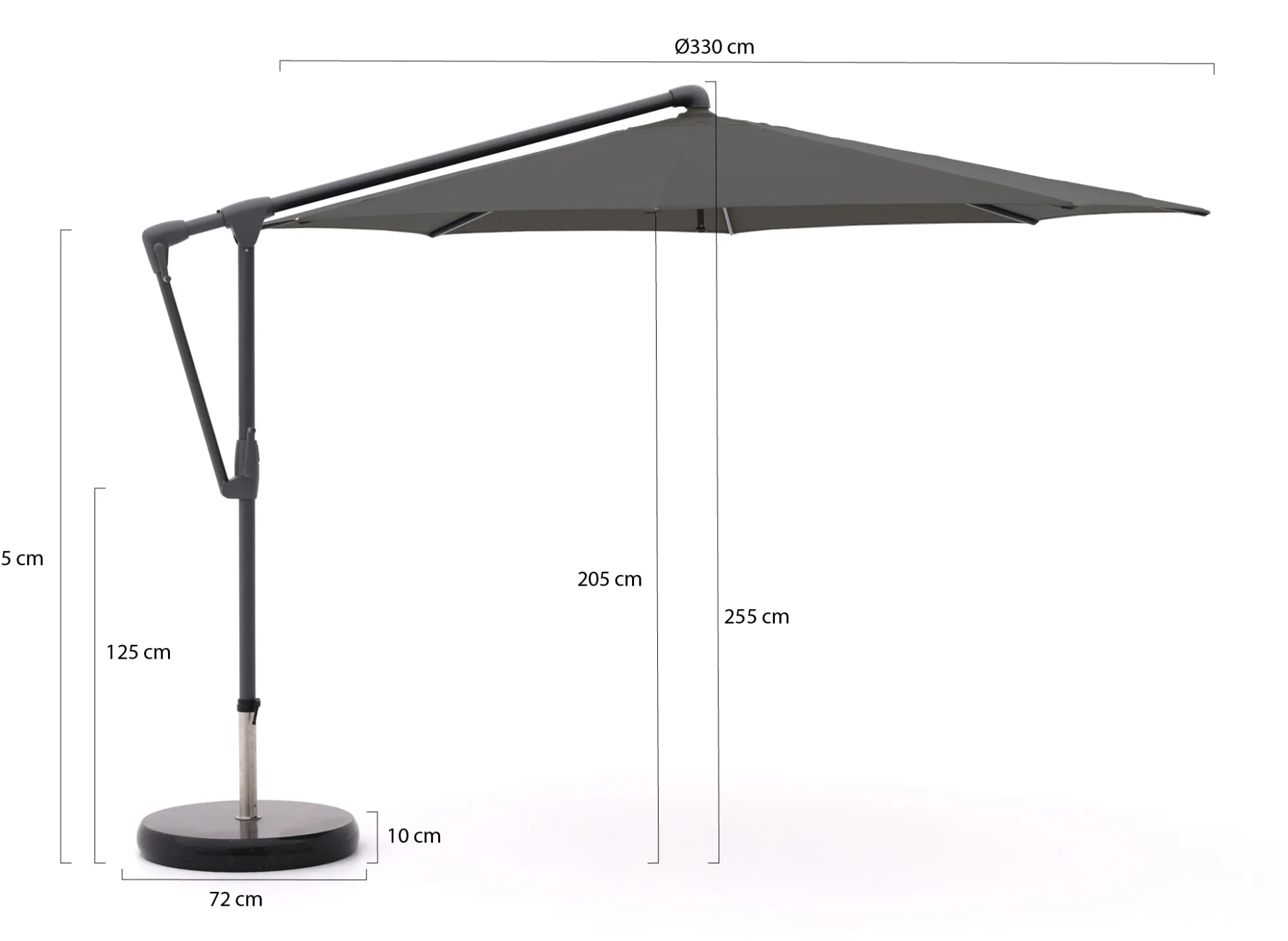 Glatz Sunwing Casa zweefparasol ø 330cm