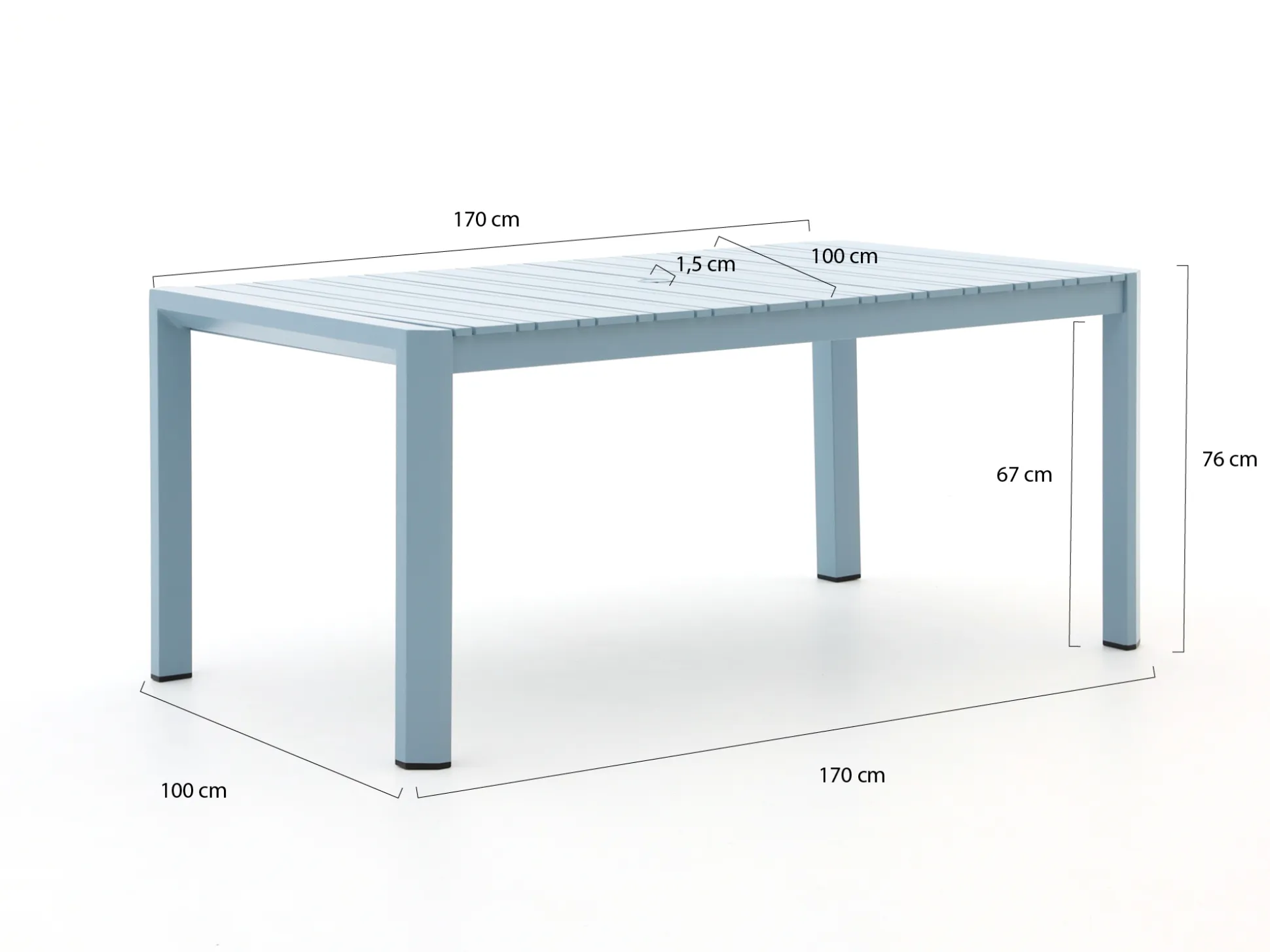 Hartman Alexandra dining tuintafel 170x100x75cm