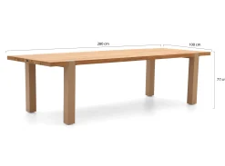 Hartman Almeria dining tuintafel 280x100x77cm