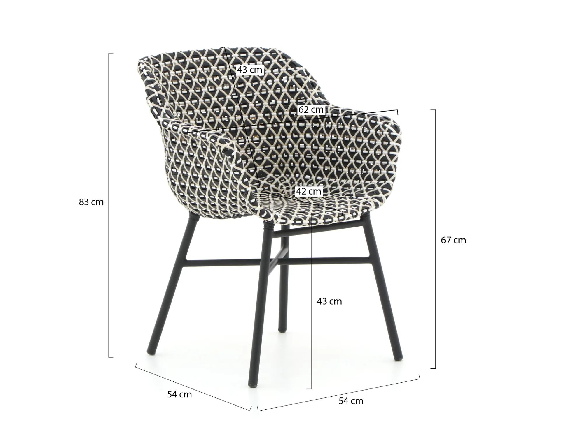 Hartman Delphine/Sophie Studio 170cm dining tuinset 5-delig