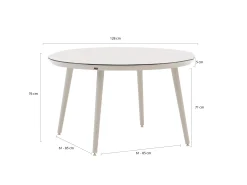 Hartman Delphine/Sophie Studio ø128cm dining tuinset 5-delig