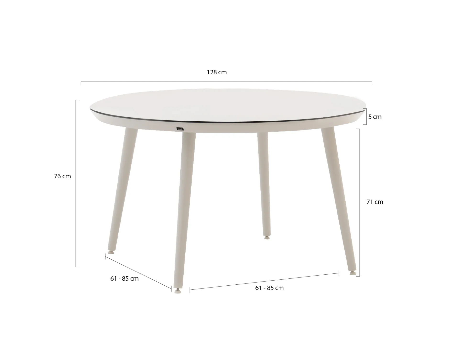 Hartman Delphine/Sophie Studio ø128cm dining tuinset 5-delig