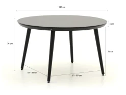 Hartman Delphine/Sophie Studio ø128cm dining tuinset 5-delig