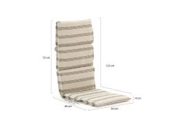 Hartman Fiber tuinkussen hoog 123x50cm