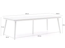 Hartman Le Soleil Element/Sophie Studio 240cm dining tuinset 7-delig