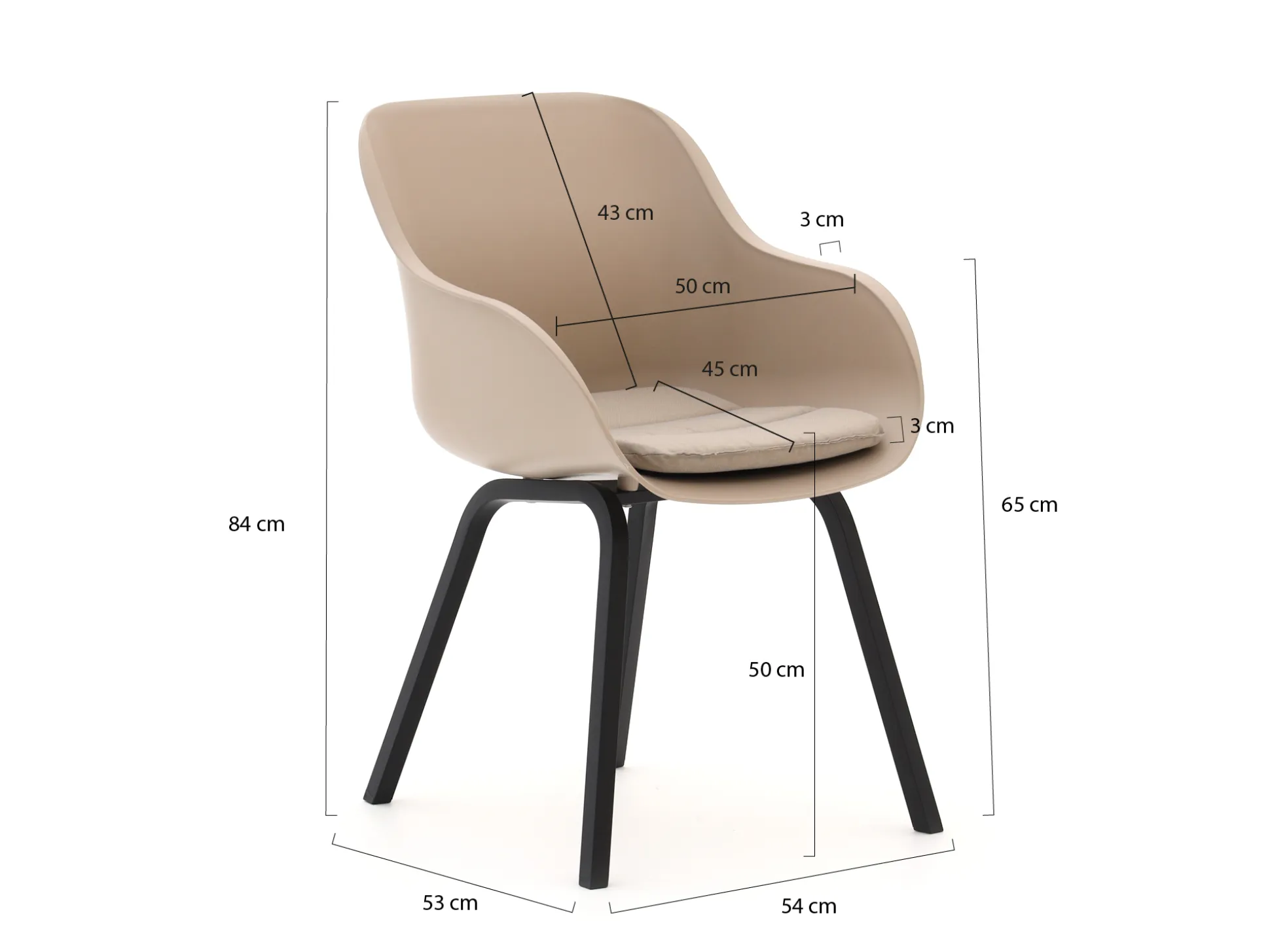 Hartman Le Soleil Element/Sophie Studio 170cm dining tuinset 5-delig