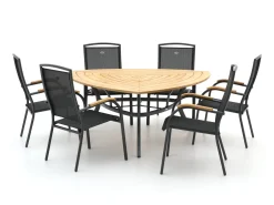 Hartman Raffaelo/Triangular 170cm dining tuinset 7-delig stapelbaar