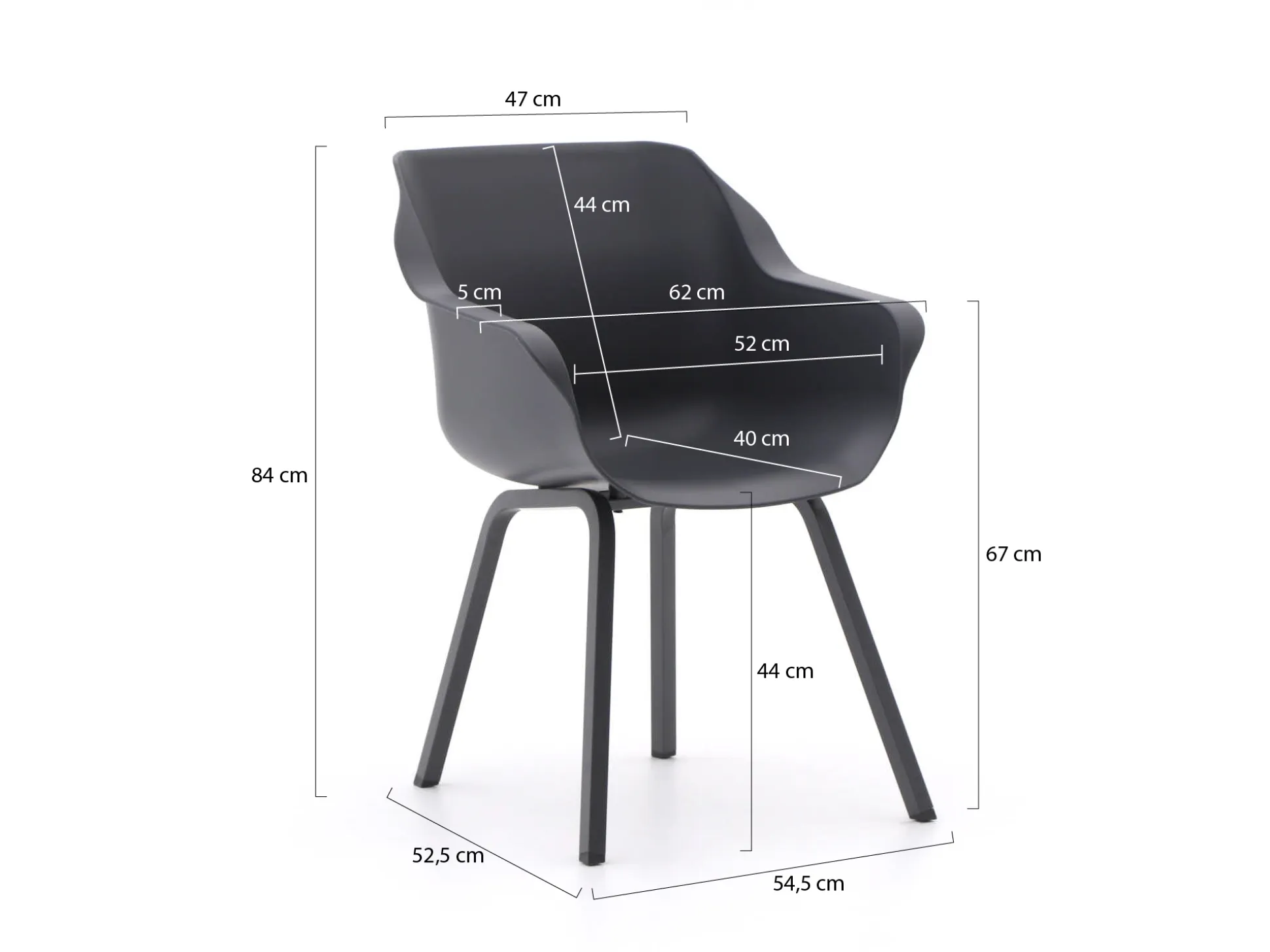 Hartman Sophie Element/ROUGH-S 90cm dining tuinset 3-delig